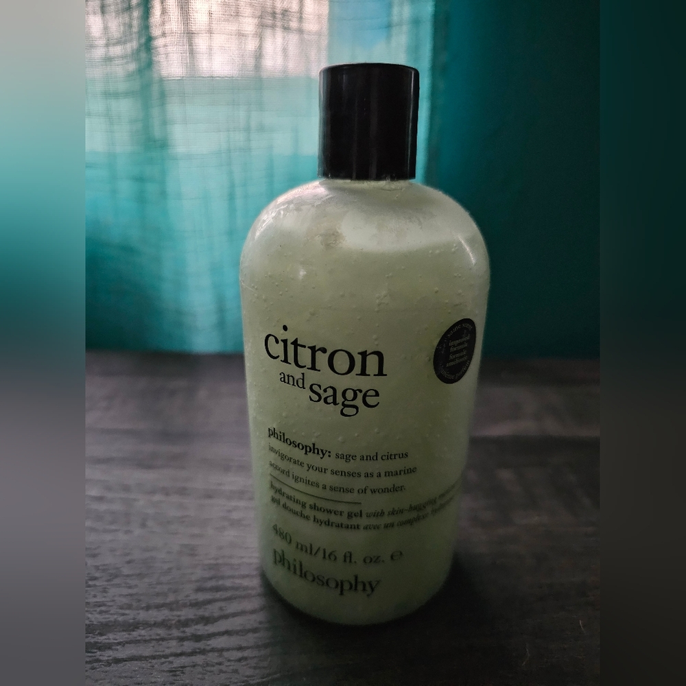 Philosplophy Citron and Sage Hydrating Shower Gel 16oz New